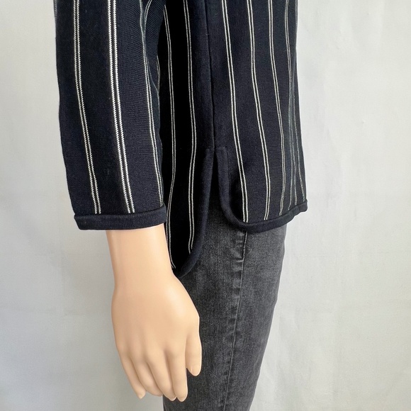 Rag & Bone Striped Knit Sweater Top Sailor Chic Dark Blue & White Women's Small - Picture 4 of 9
